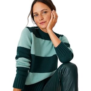 Ann Taylor Petite // Wool Blend Colorblock Stripe Sweater